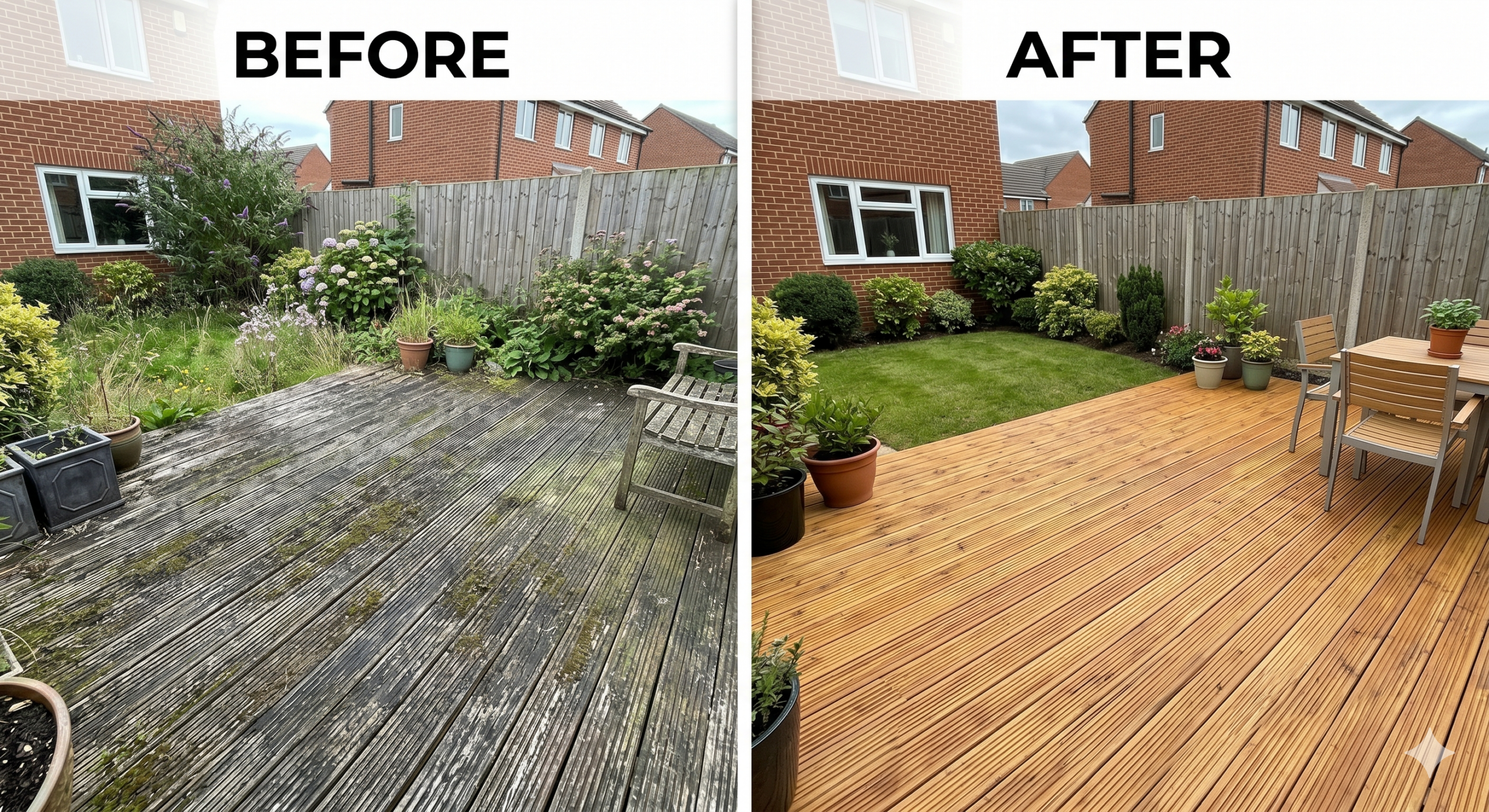 decking cleaning example