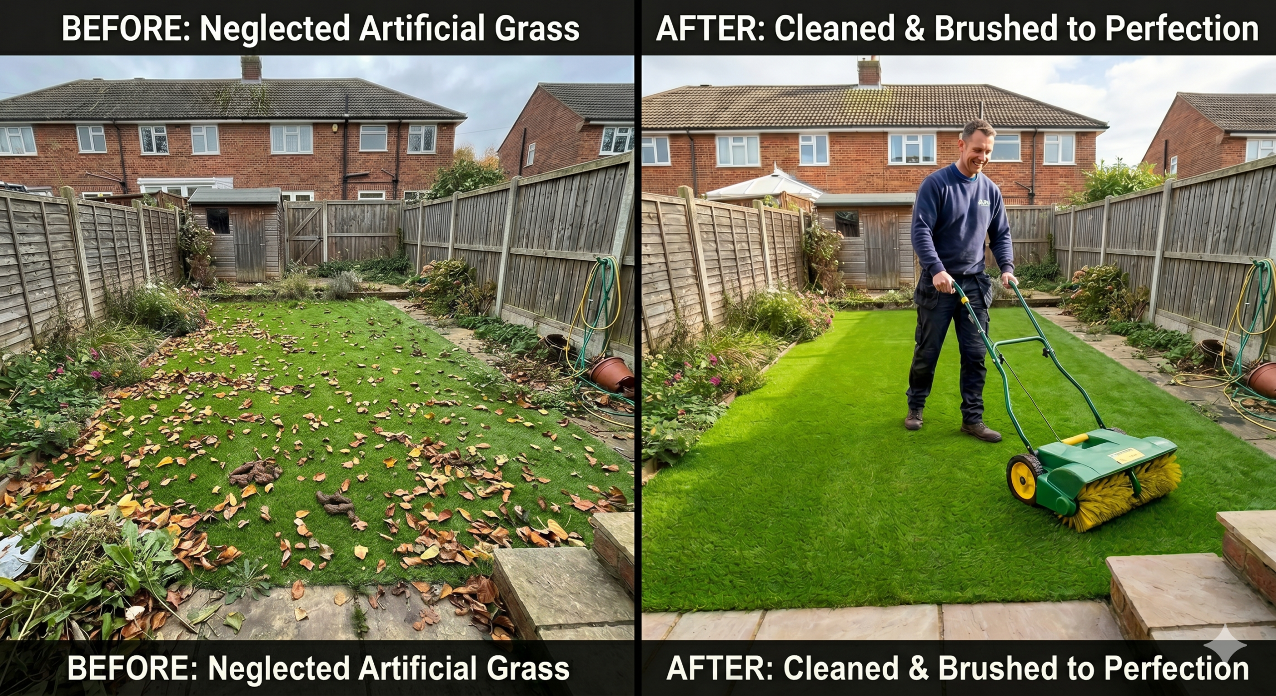 artificial grass cleaned 2