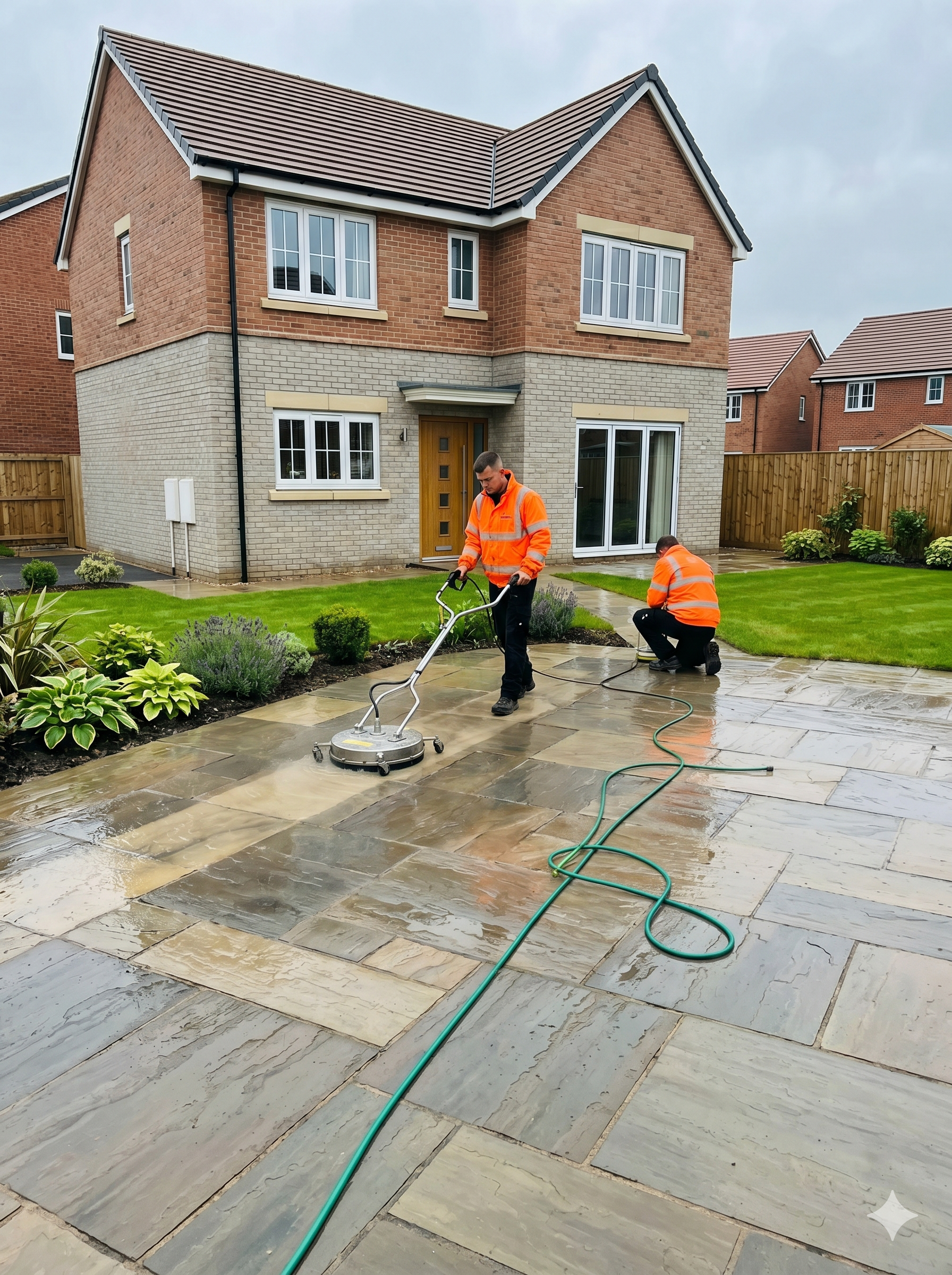 new build patio clean